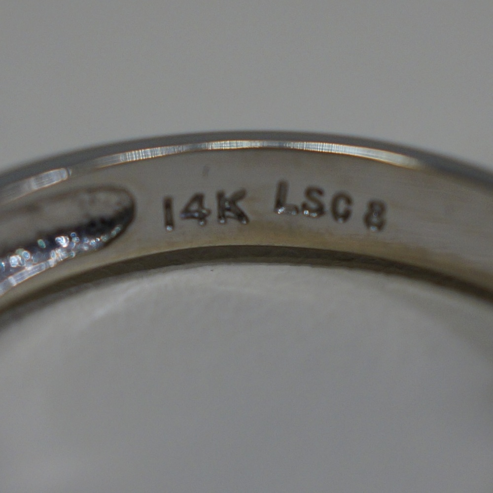 14K Two Tone 1/4 Ct Solitaire Genuine Diamond Ring - Picture 5 of 6